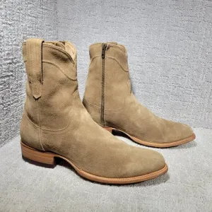 Tecovas The Dean Mens Size US 12D Beige Suede Cowhide Ankle High Western Boots