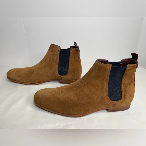Ted Baker Brown Saldor Suede Chelsea Chukka Boots Size 41