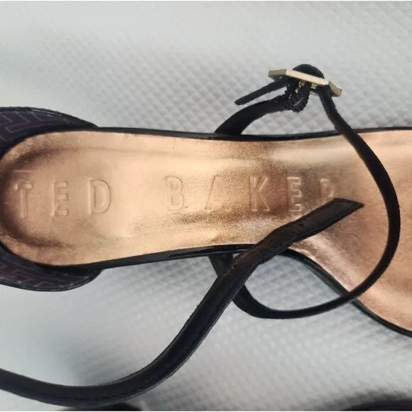 Ted Baker leather strap wedges sandals