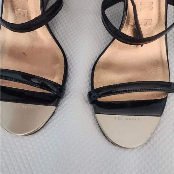 Ted Baker leather strap wedges sandals