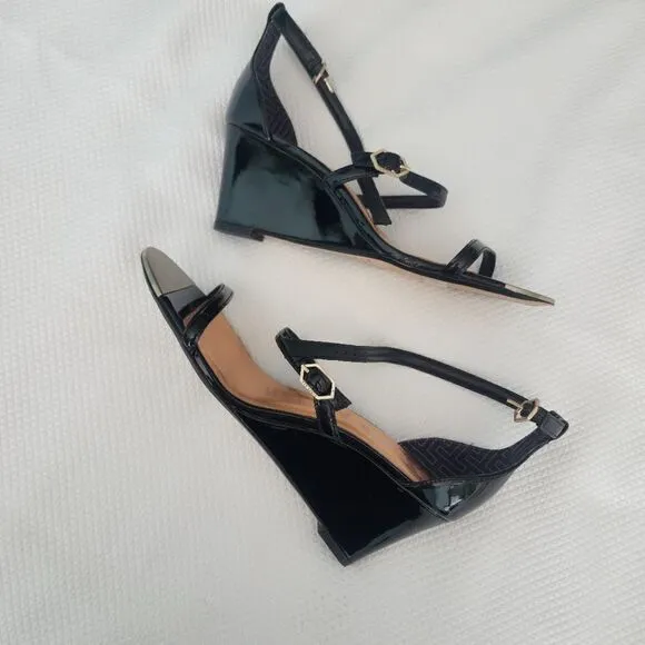 Ted Baker leather strap wedges sandals