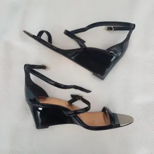 Ted Baker leather strap wedges sandals