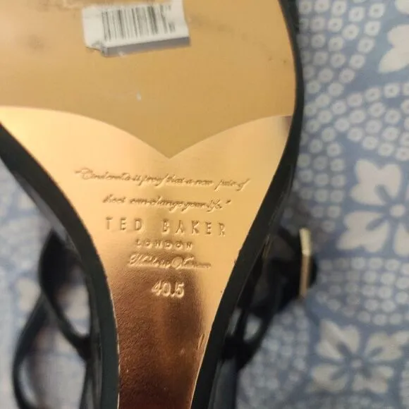 Ted Baker leather strap wedges sandals
