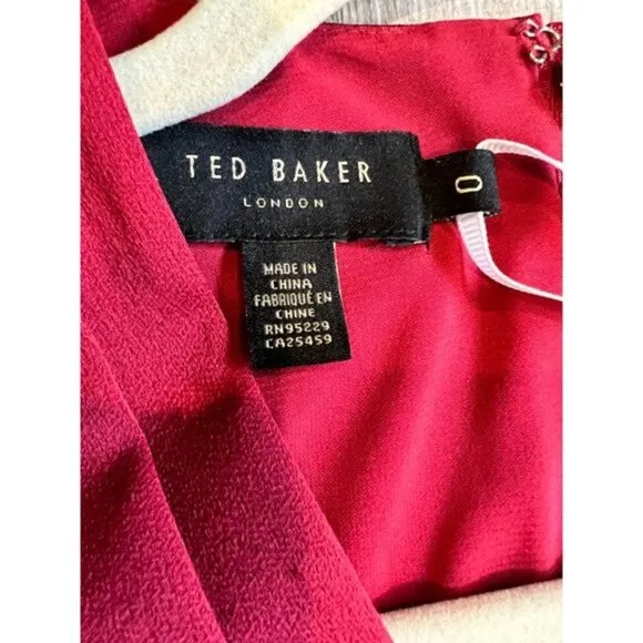 Ted Baker London Chrisey Fixed Wrap Midi Dress Size 2
