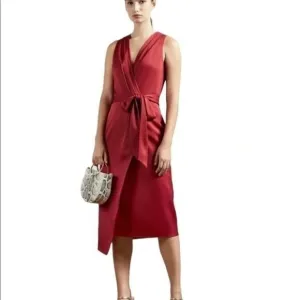 Ted Baker London Chrisey Fixed Wrap Midi Dress Size 2