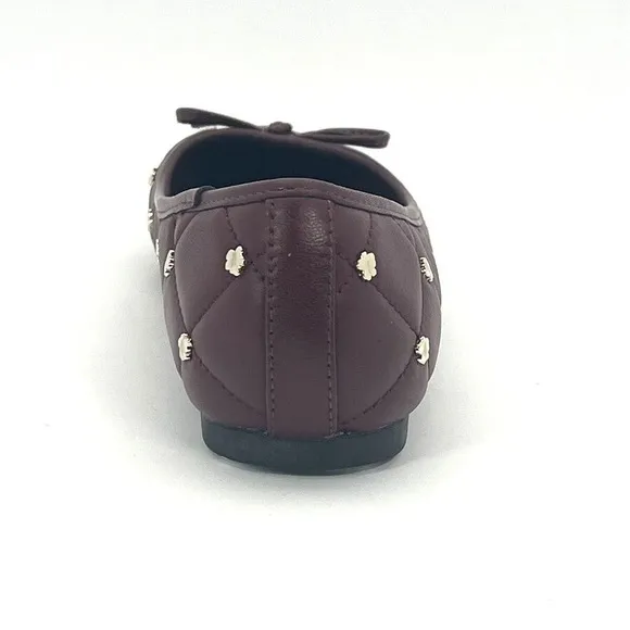 Ted Baker London Libban Purple Ballerina Flats With Magnolia Studs