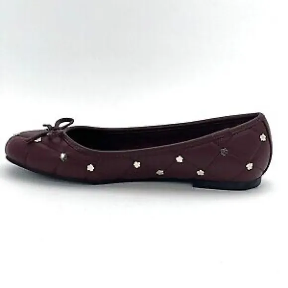 Ted Baker London Libban Purple Ballerina Flats With Magnolia Studs