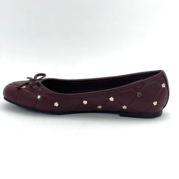 Ted Baker London Libban Purple Ballerina Flats With Magnolia Studs