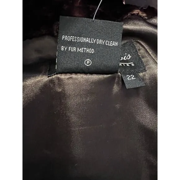 Terry Lewis Classic Luxuries Knee Length Faux Fur Brown Skirt Sz 22 Boho NWT