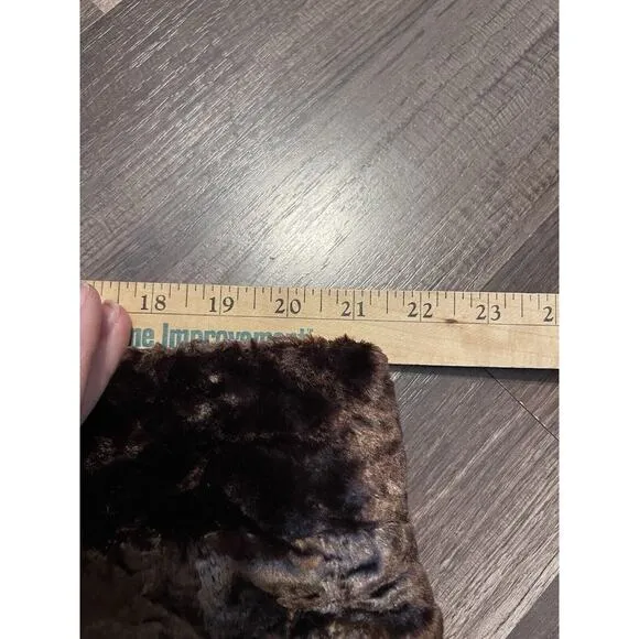 Terry Lewis Classic Luxuries Knee Length Faux Fur Brown Skirt Sz 22 Boho NWT