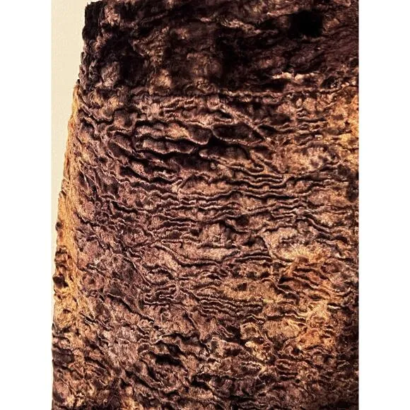 Terry Lewis Classic Luxuries Knee Length Faux Fur Brown Skirt Sz 22 Boho NWT