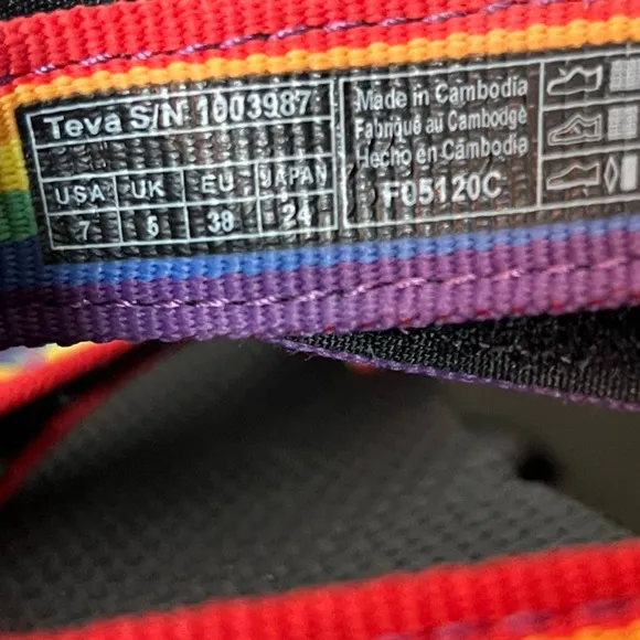 Teva Colorful Rainbow Strap Sandals