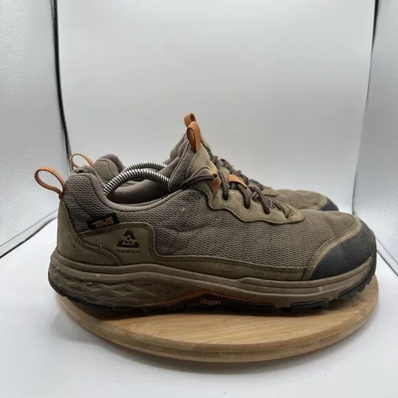 Teva Ridgeview Mens Size 11 Brown Waterproof Trail Hiking Shoes Sneakers Olive