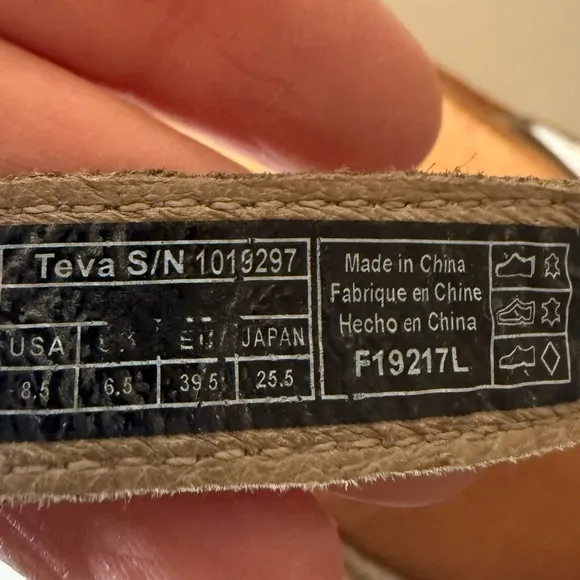 Teva Sandals Womens Encanta Gladiator Tan  Ankle Strap Peep Toe SZ 8.5