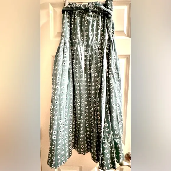 THE GREAT. EUC Sz 3 Highland Skirt Floral Green Maxi Skirt