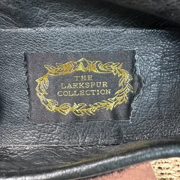 The Larkspur Collection Needlepoint Whale Loafers Black Pink Sz 8