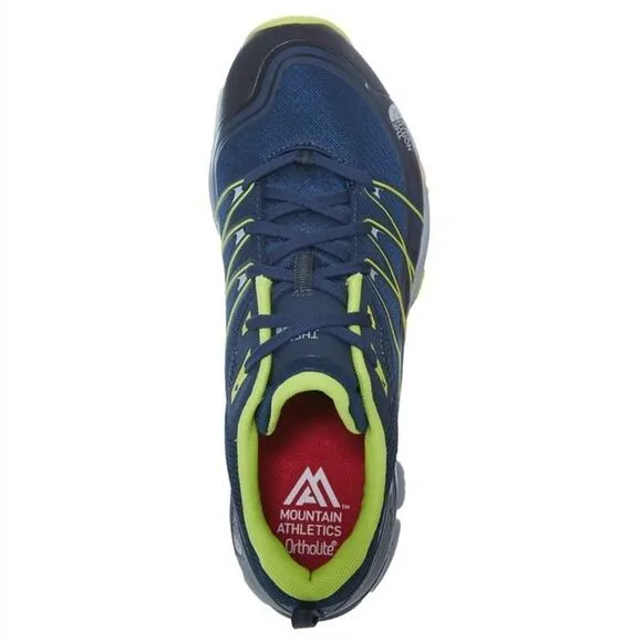 The North Face Litewave Ampere Trail Sneakers Cosmic Blue Lantern Green Size 9.5