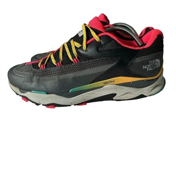 The North Face Vectiv Hiking Trail Shoes Men's Size 12.5 Grey/Coral/Teal