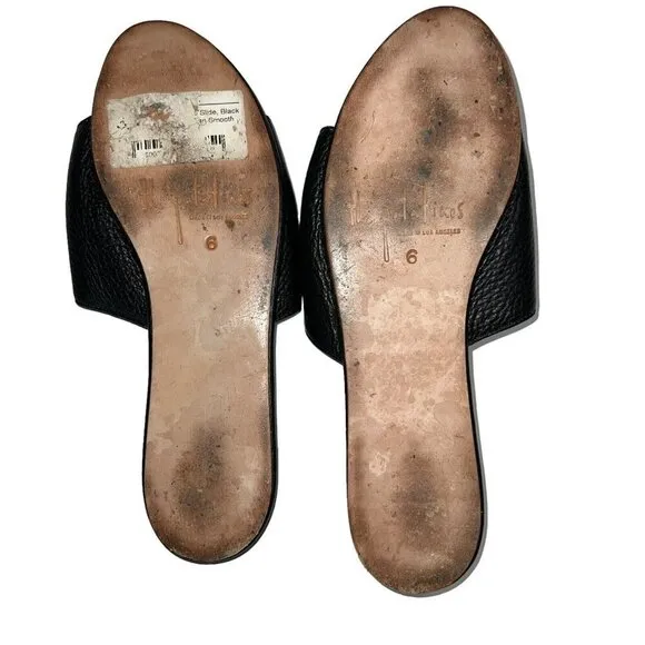 The Palatines Caeleste Slide Sandal in Black and Tan Size 6 Leather Circle‎ Flat
