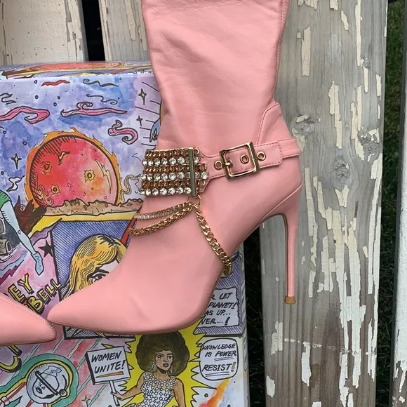 Thigh high boots JEFFREY CAMPBELL pink