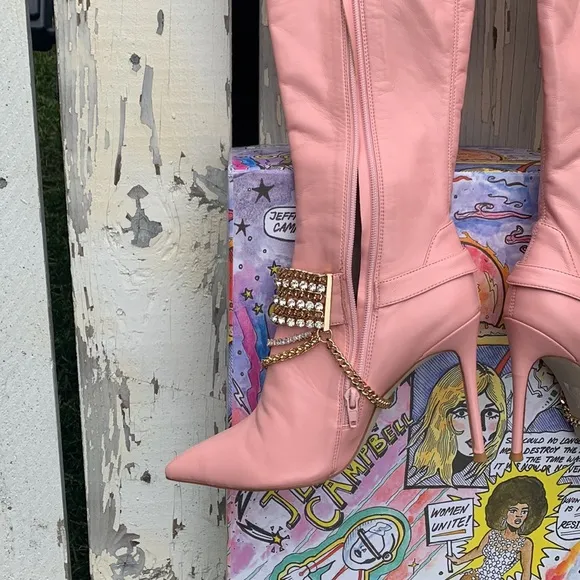 Thigh high boots JEFFREY CAMPBELL pink