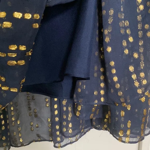 Tibi Metallic Gold Fil Coupe Maxi Dress