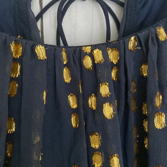 Tibi Metallic Gold Fil Coupe Maxi Dress
