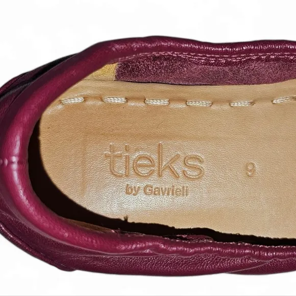 Tieks by Gavrieli Burgundy Leather Ballet Flats