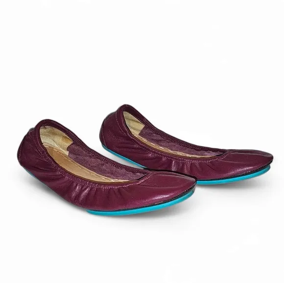 Tieks by Gavrieli Burgundy Leather Ballet Flats