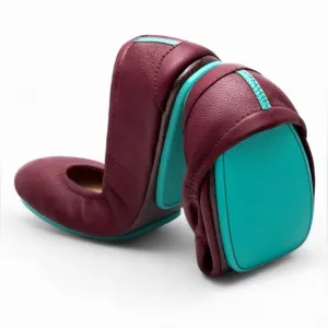 Tieks by Gavrieli Burgundy Leather Ballet Flats