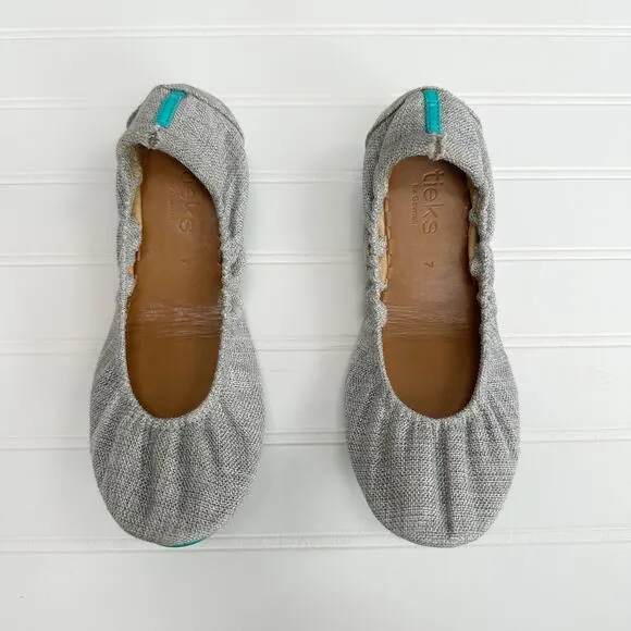 Tieks Gray and Teal Flats