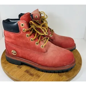 Timberland 6&quot; Boots Limited Release Red Leather US size 6.5 Boys