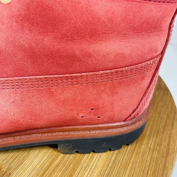Timberland 6&quot; Boots Limited Release Red Leather US size 6.5 Boys