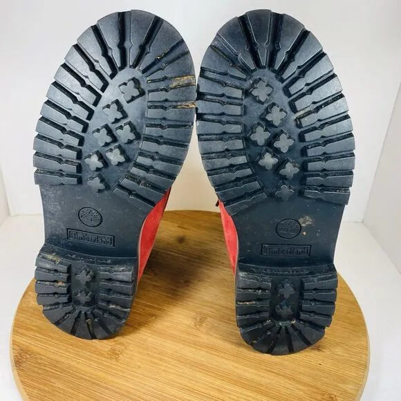 Timberland 6&quot; Boots Limited Release Red Leather US size 6.5 Boys