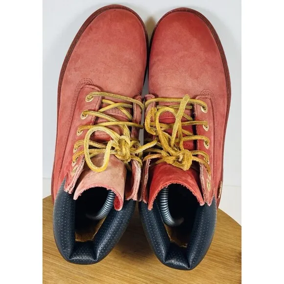 Timberland 6&quot; Boots Limited Release Red Leather US size 6.5 Boys