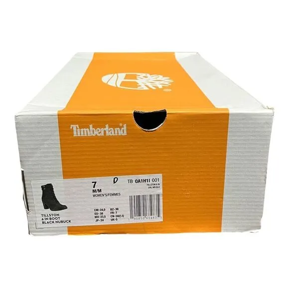 Timberland Boots WMNS 7 Black Tillston 6-inch High Heel A1H1I Witchy Streetwear