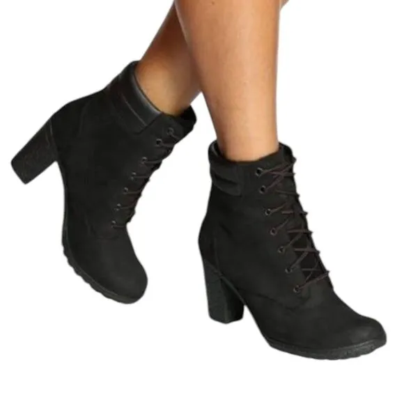 Timberland Boots WMNS 7 Black Tillston 6-inch High Heel A1H1I Witchy Streetwear