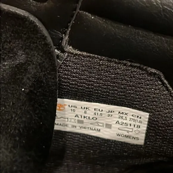 Timberland high top ortholite Boots size 10 black in EUC