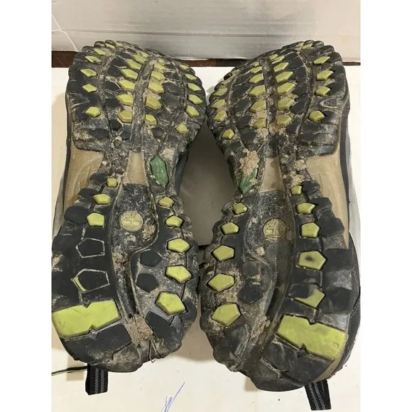 Timberland Men's Size 12 M black gray Trail Gore-Tex  Hiking  Boots Green 6