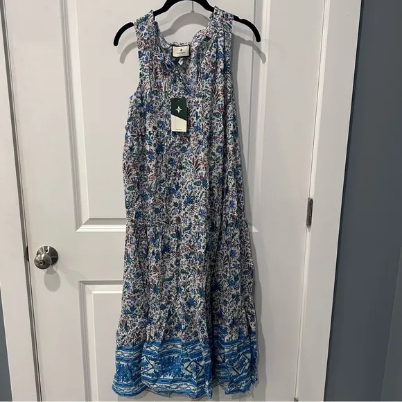 TNUCK BEACH Cornflower Whimsy Salty Paloma Caftan