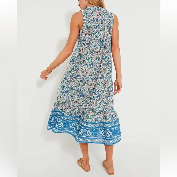 TNUCK BEACH Cornflower Whimsy Salty Paloma Caftan
