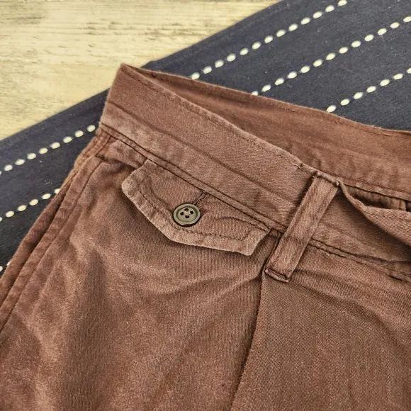 Todd Sndyer 7&quot; Hudson Short In Brown Linen Cotton Size 36