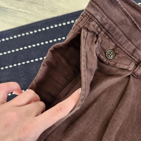 Todd Sndyer 7&quot; Hudson Short In Brown Linen Cotton Size 36