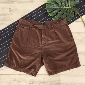 Todd Sndyer 7&quot; Hudson Short In Brown Linen Cotton Size 36