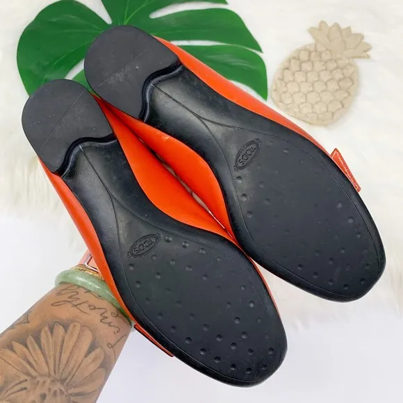 Tod's | Dark Orange Leather Driving Loafer $425!