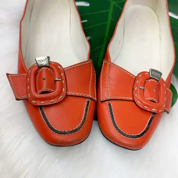 Tod's | Dark Orange Leather Driving Loafer $425!
