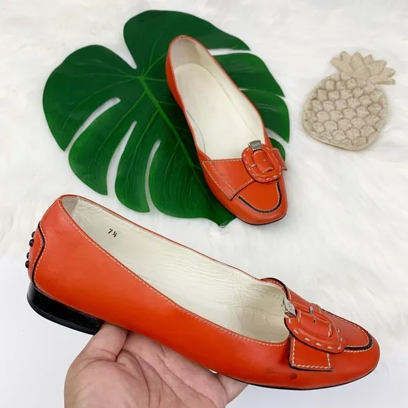 Tod's | Dark Orange Leather Driving Loafer $425!