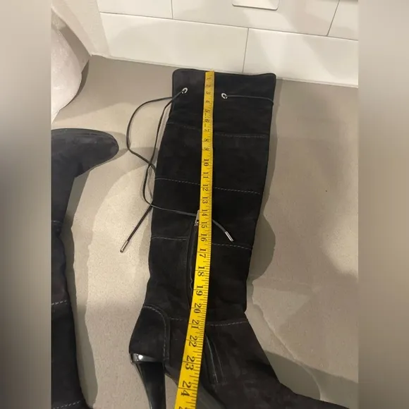Tod’s suede thigh high heel boots