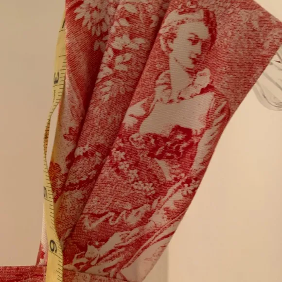 Toile red and white dress