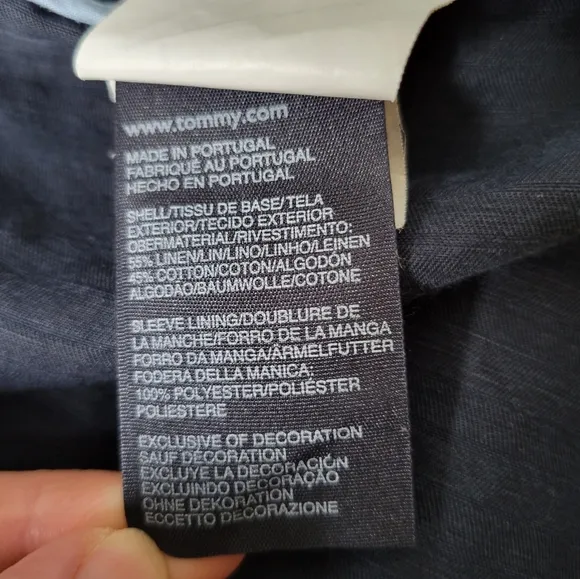 Tommy Hilfigure Cotton Linen Blazer Sz 52
